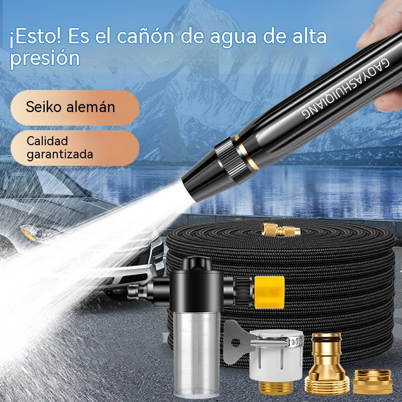 Boquilla de lavado doméstico de alta presión, pistola de agua telescópica para lavado de coches