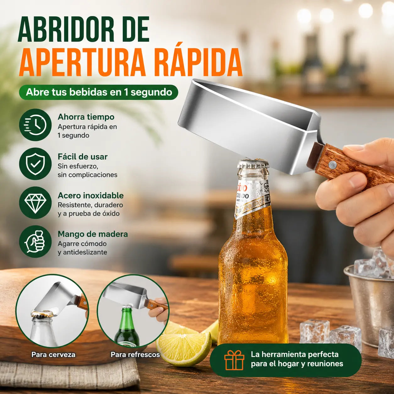 🔥2 unidades por 26 euros 🍉Cortador de sandía multifuncional de acero inoxidable — diseño triangular con función para abrir tapas de botellas✂️