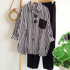 【S-5XL】 🌸Traje casual de dos piezas a rayas de primavera