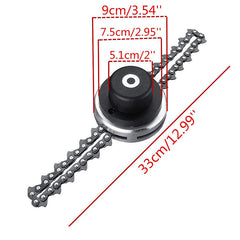 🔥Cabezal de corte de cadena/cortacésped universal（Contiene cuerpo principal + cadena + accesorios de instalación）