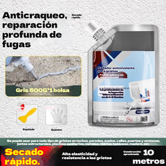 【500g（Herramientas de reparación + boquilla incluidas）】Adhesivo de alta resistencia para la reparación de grietas en hormigón