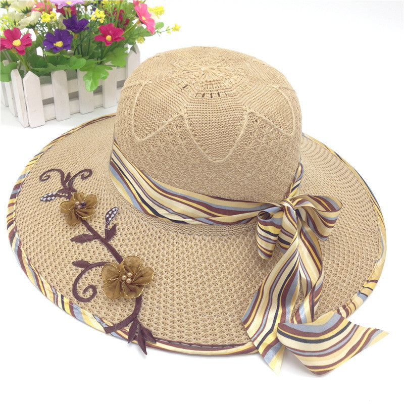 🔥¡Disfruta de un 50% de descuento!🌞👒 Sombrero plegable de ala ancha para mujer con protección solar.