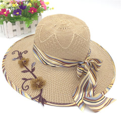 🔥¡Disfruta de un 50% de descuento!🌞👒 Sombrero plegable de ala ancha para mujer con protección solar.