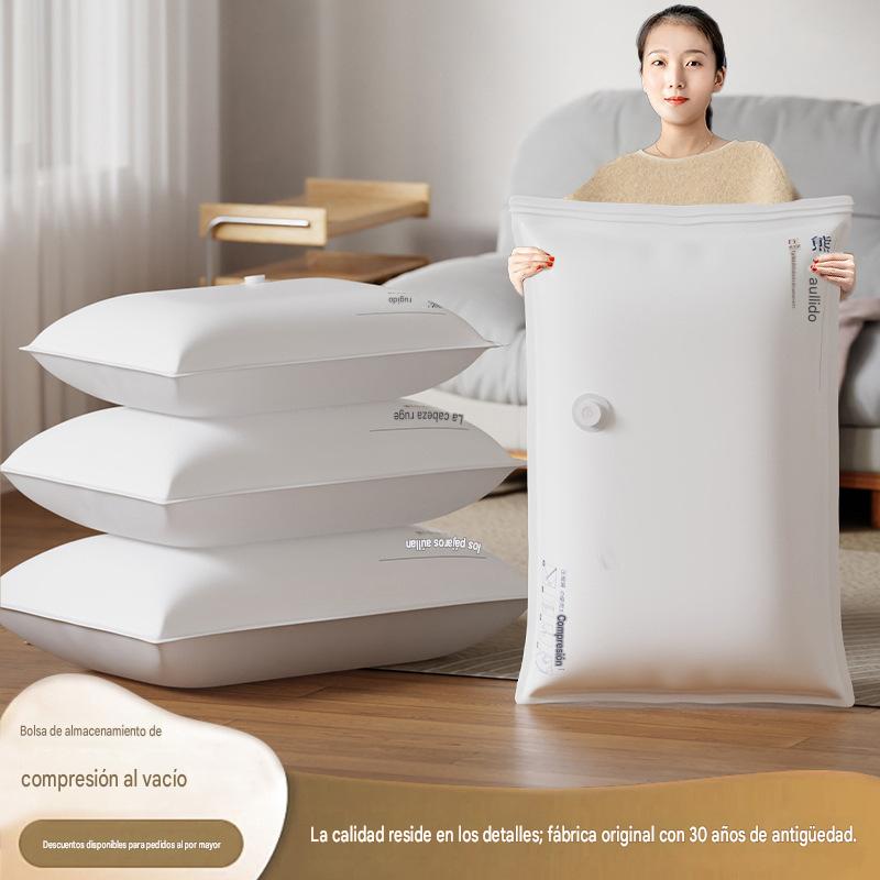 🧳【60*80cm】【Juego de 5 piezas】💨 Bolsa de almacenamiento al vacío grande y compresible: no requiere bomba, es a prueba de fugas e ideal para ahorrar espacio en maletas y en casa ✈️