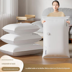 🧳【60*80cm】【Juego de 5 piezas】💨 Bolsa de almacenamiento al vacío grande y compresible: no requiere bomba, es a prueba de fugas e ideal para ahorrar espacio en maletas y en casa ✈️