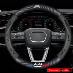 🚗♨️Funda de volante de ante de fibra de carbono