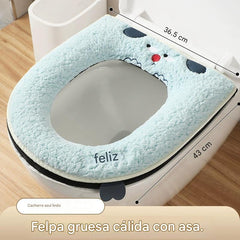 🔥🚽🔥Compra uno y llévate otro gratis🔥🎁Fundas de asiento de inodoro cálidas para el invierno con forro polar