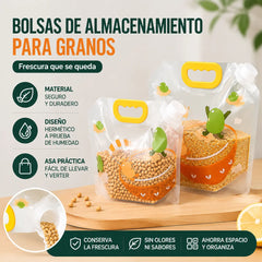 📢📢 ¡50% de descuento! Set de 6 piezas (con embudo) ⏰ Bolsas multiusos para almacenar alimentos, a prueba de insectos y humedad.