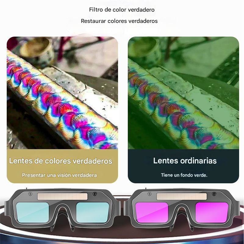 💥🔥🕶️ Gafas de soldadura con oscurecimiento automático, doble protección contra deslumbramiento y rayos UV.