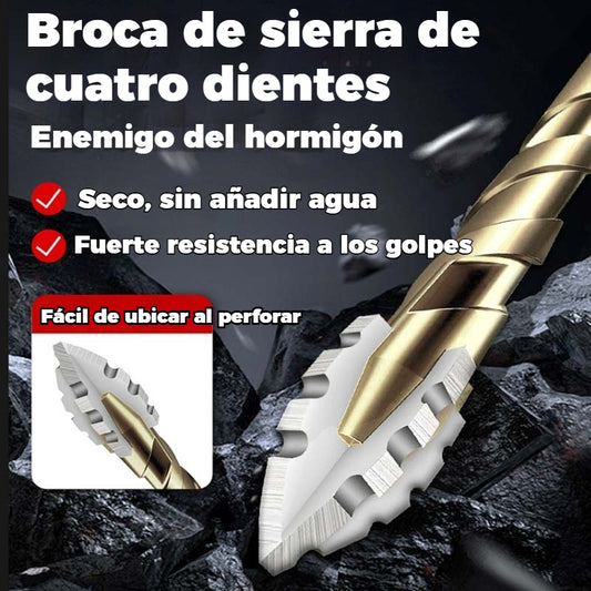 【6 piezas】🔥Juego de brocas excéntricas de 4 flautas de alta resistencia-