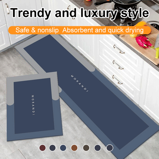 【1 juego de 2 piezas：40*60+40*120cm】💥Alfombra antideslizante y absorbente🦶