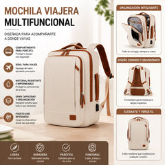 Mochila de viaje de gran capacidad con diseño de separación para ropa húmeda y seca, bolso informal