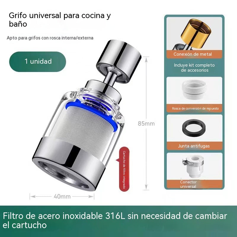 【2 por 25 euros】💦👍🏻Filtro purificador de agua para grifo de acero inoxidable