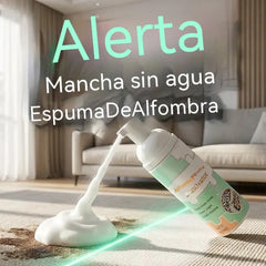 Quitamanchas de espuma para alfombras sin agua con toalla