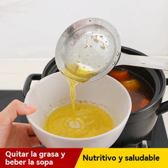 🍲 【3 piezas  27€】 Cuchara de filtro de aceite de acero inoxidable 304