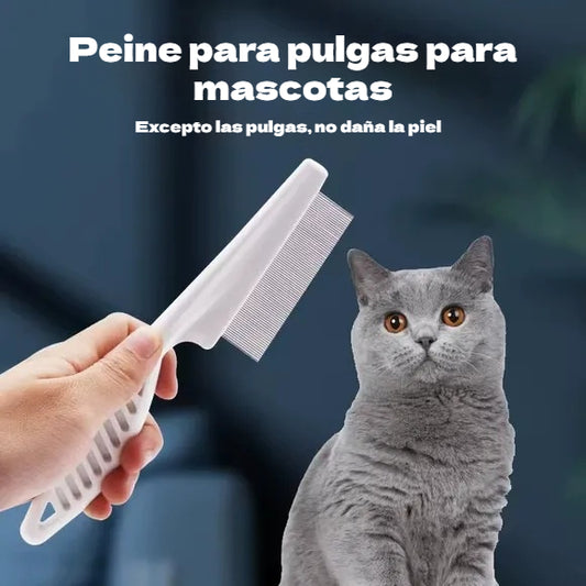 🐾Cepillo para eliminar pulgas y garrapatas de mascotas con peine de dientes finos