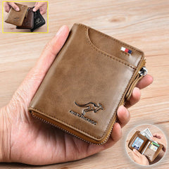 🔥Cartera antimagnética 2026 para hombre Cartera de cuero suave de gran capacidad