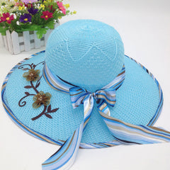 🔥¡Disfruta de un 50% de descuento!🌞👒 Sombrero plegable de ala ancha para mujer con protección solar.