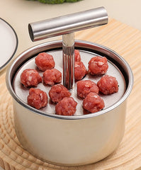 Fabricador de albóndigas de acero inoxidable, ideal para albóndigas de carne y pescado🍖🐟