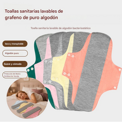 【5 artículos 26€】Toallas sanitarias y ropa interior reutilizables, impermeables al grafeno