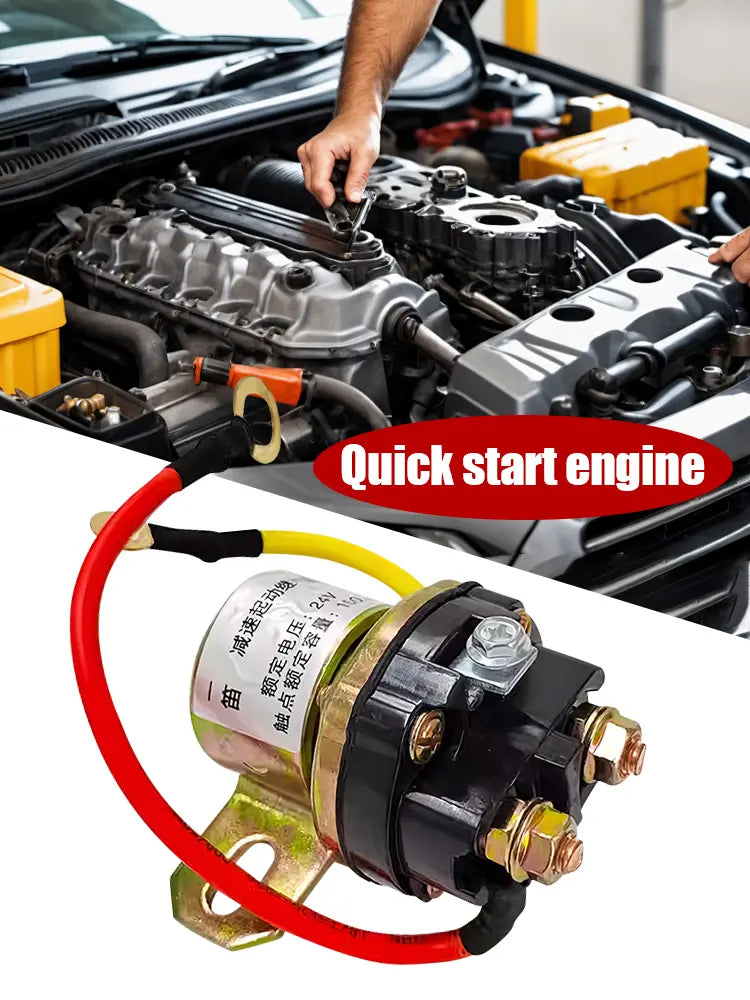 【Compra 1, llévate 1 gratis】🚚Relé de arranque de motor de 12 V/24 V, adecuado para automóviles, vehículos agrícolas, etc.