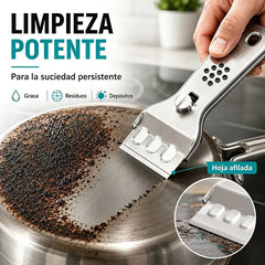 ✨ Espátula Limpiadora Multiusos de Acero Inoxidable – Herramienta Profesional para Cocina, Azulejos, Paredes y Pisos 🛠️