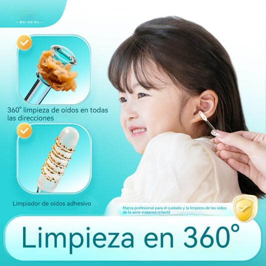 👂[1 caja contiene 24 piezas]✨【Eliminación de cerumen altamente efectiva】✨Nuevo palito de limpieza de oídos de doble cabeza especialmente diseñado