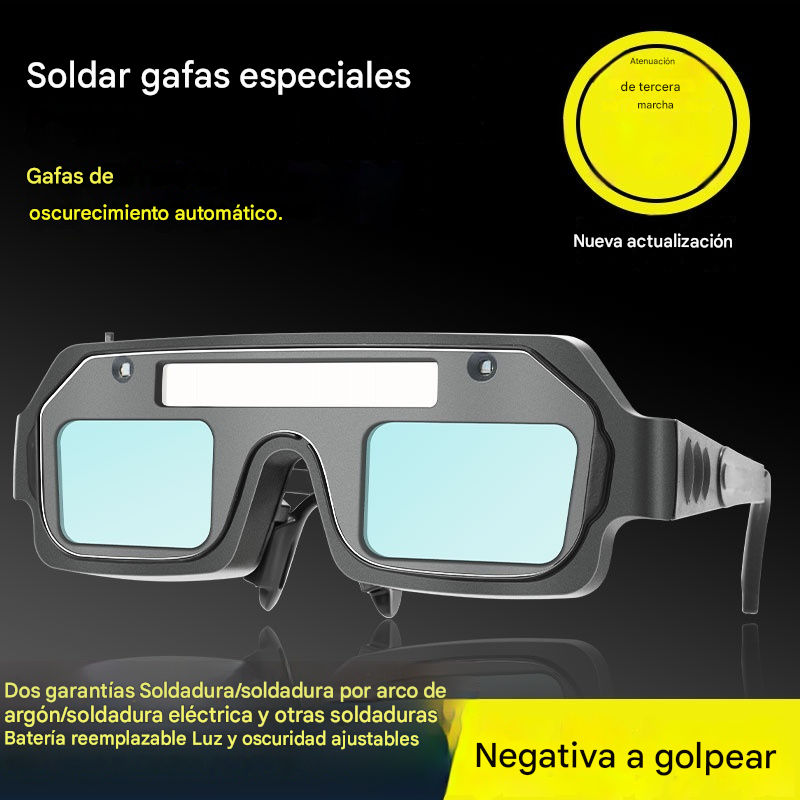 💥🔥🕶️ Gafas de soldadura con oscurecimiento automático, doble protección contra deslumbramiento y rayos UV.