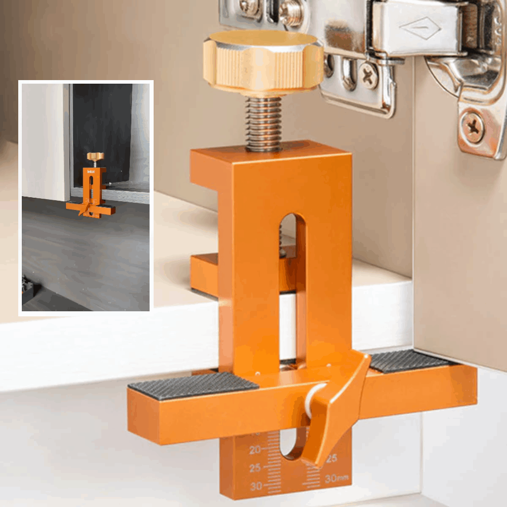 📢📢¡50% DE DESCUENTO! 🔥Posicionador de montaje de puerta de gabinete de aleación de aluminio ajustable para 7-40 mm