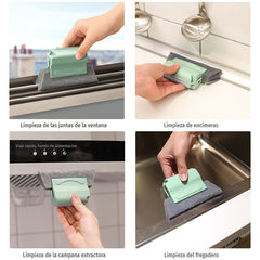 【3 piezas 25€】🧽 Cepillo limpiador de ranuras para ventanas, práctico, eficaz y reutilizable