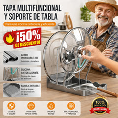 🔥 ¡50% de descuento! 🏠 🍳 Estante multifuncional para utensilios de cocina, fácil de limpiar y resistente al aceite.