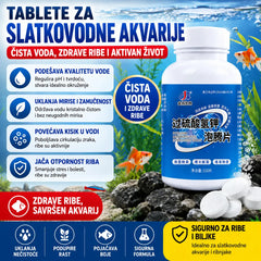 🔥【Kupi jedan, drugi dobij besplatno，300 kapsula】🐟🌿 Tablete s višestrukim djelovanjem za pročišćavanje vode u akvarijima: steriliziraju, uklanjaju klor i pročišćavaju vodu; prikladne za akvarije i vrtna jezerca.