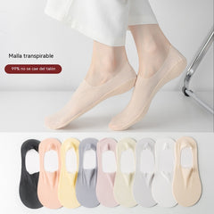 🧦【10 pares 23€】 Calcetines de silicona antideslizantes, invisibles, superfinos y poco profundos para mujer