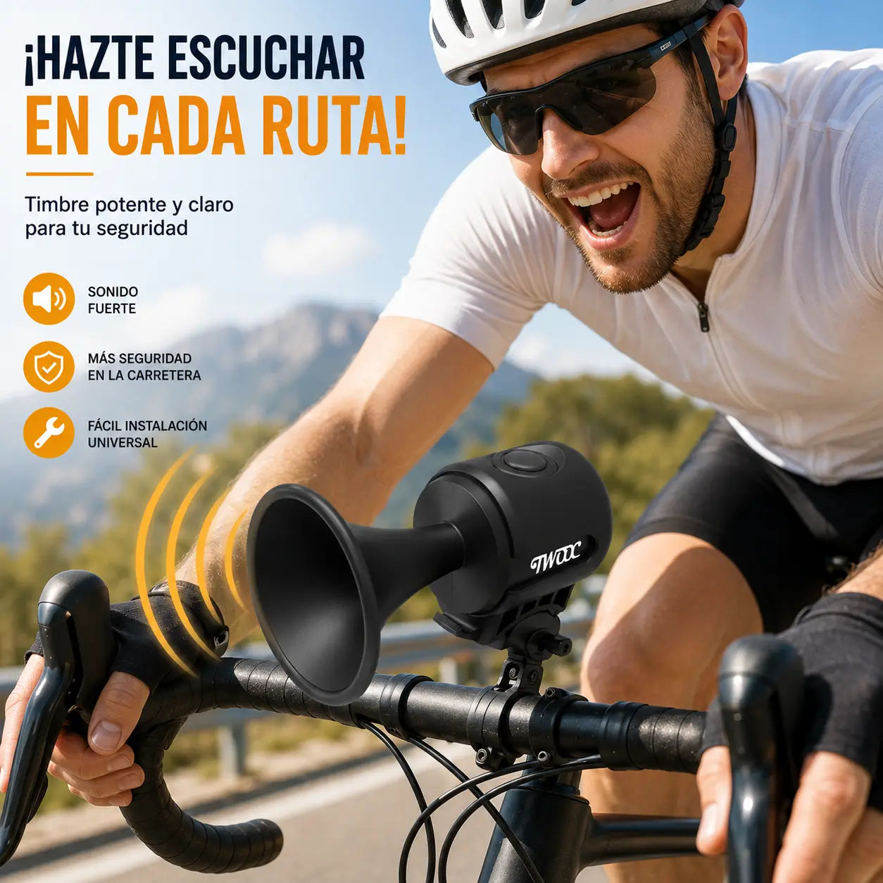 🚴🔔🔊Timbre de bicicleta eléctrico, timbre eléctrico para equipo de ciclismo con alto volumen
