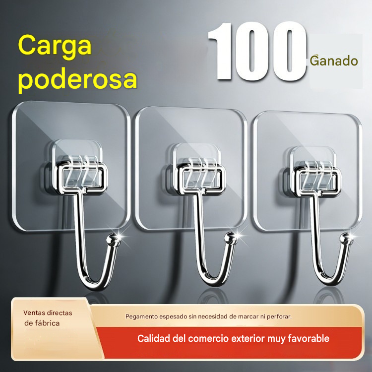 【Compra 10 y llévate 10 gratis】-- Sin taladro, sin dejar rastro, gancho resistente【Soporta hasta 50 kg】