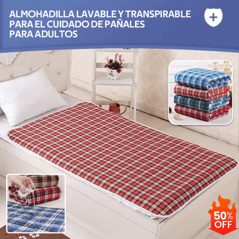 🤩【Compre 1 y obtenga 1 gratis】🛏️ Almohadilla absorbente para mayores – ultra absorbente, lavable a máquina y cama siempre seca