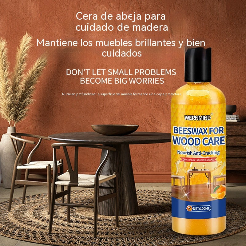 🍯3 botellas 300 mlpor 26 euros✨Crema de cera de abeja natural de alta eficacia para pulir y limpiar madera.