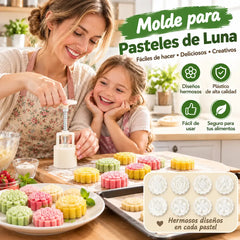【1 molde con 4 flores】✨😍Juego de moldes para masa prensada a mano, moldes creativos para hornear