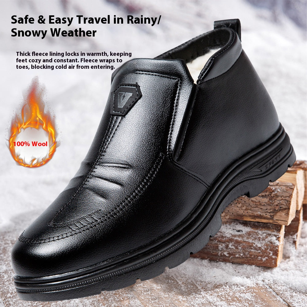 【39-44】Botas de nieve de hombre de invierno con forro polar grueso, resistentes al frío.