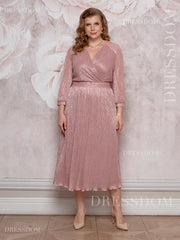 【S-5XL】Vestido degradado brillante ｜Ligero y aireado ｜Elegante y rejuvenecedor