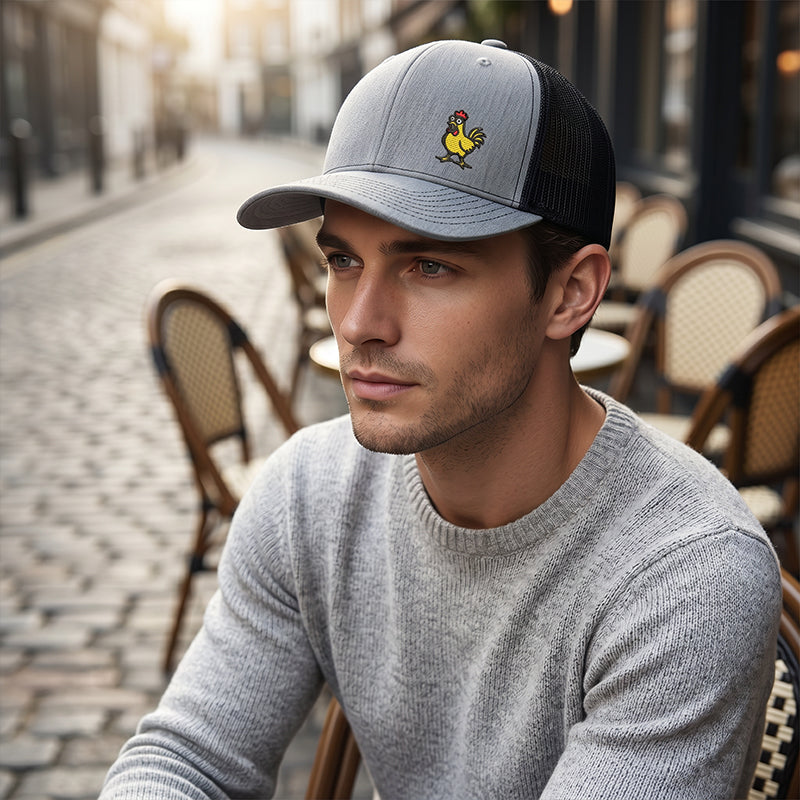 🐔🔥 Gorra snapback con divertido pollo bordado – Estilo único y actitud desenfadada 🧢✨