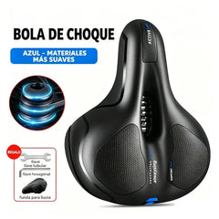🚴‍♂️💨 Sillín de Bicicleta Ancho con Diseño Hueco – Asiento Transpirable con Bolas de Amortiguación para Máxima Comodidad 🛡️
