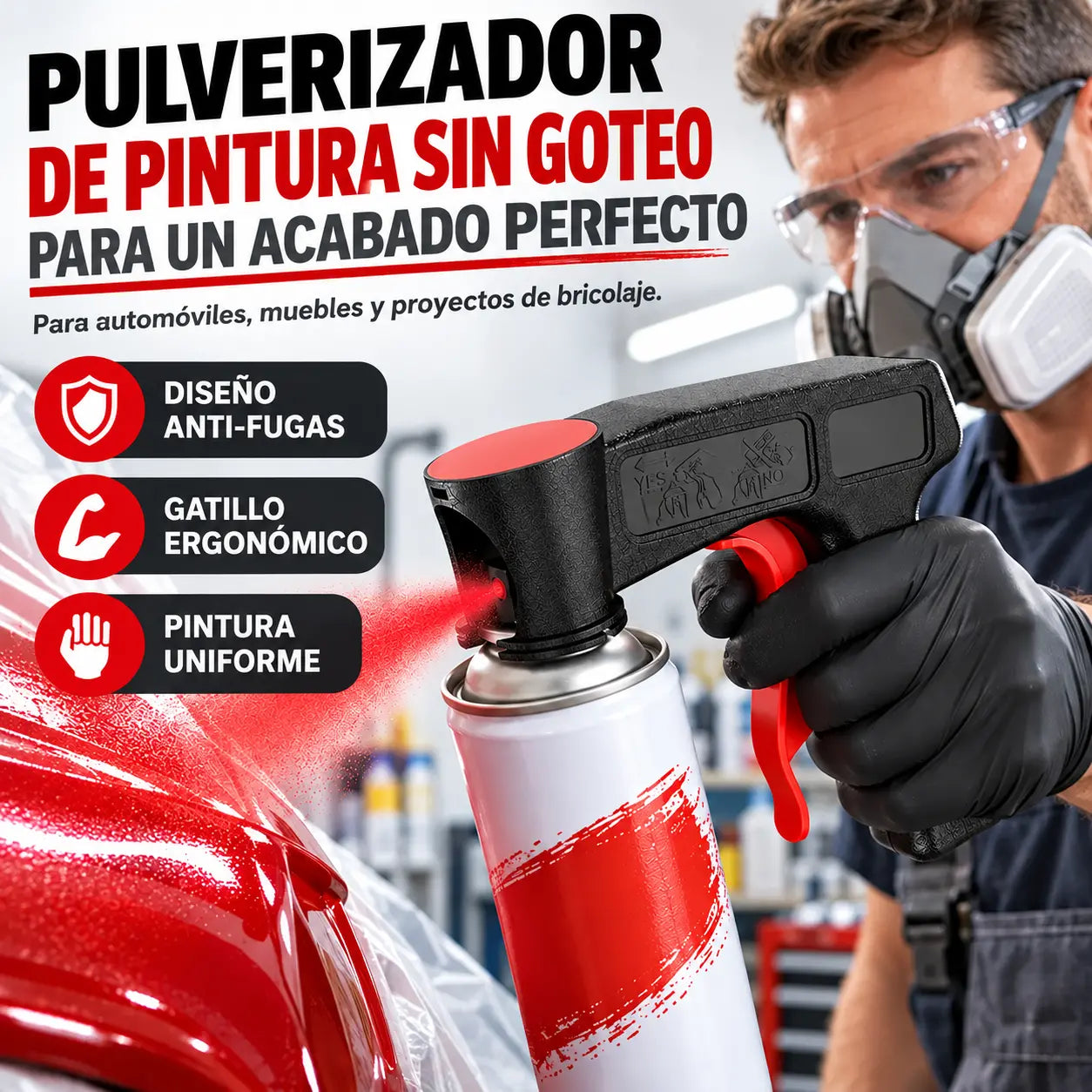 2 piezas🔧 Pistola pulverizadora portátil con funcionamiento asistido: ahorra tiempo y esfuerzo.