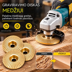 ⚙️🧰【3 dalių rinkinys】Daugiafunkcis formavimo diskas kampiniams šlifuokliams (medienai)