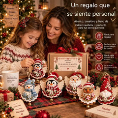 ❤️🎄Kit para hacer tú mismo un adorno navideño de ángel de ganchillo