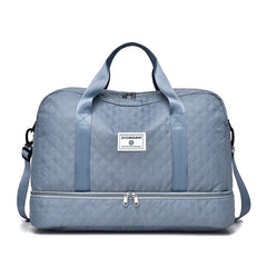 🔥【¡Oferta por tiempo limitado!】🔥Elegante bolsa de viaje de gran capacidad con diseño de separación para uso húmedo y seco, adecuada para yoga y fitness.