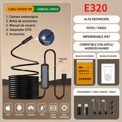 💧📷 Endoscopio Industrial Universal para Móvil – Cámara de Inspección IP67 con LED, Funciona con cualquier smartphone 🔦
