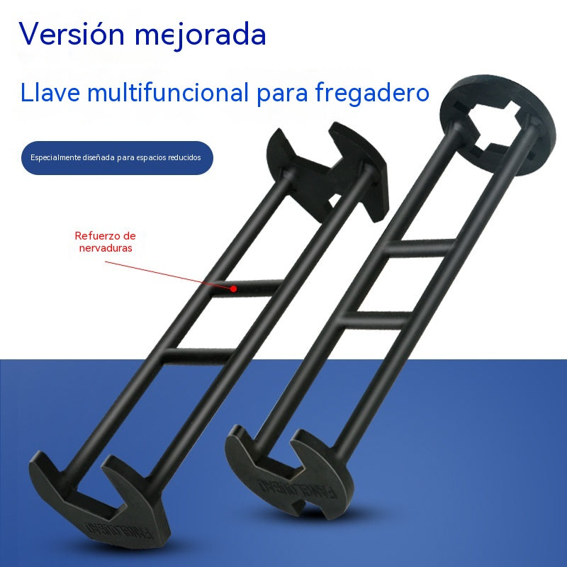 （🔥2 piezas：Llave multifuncional: Modelo A + Modelo B）Llave multifuncional para lavabo de baño, para prueba, reparación e instalación.