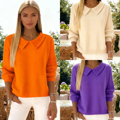🔥【S-3XL】Nueva blusa cómoda de manga larga y cuello en V para mujer