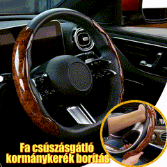 🏆【1 juego de 3 piezas】 🚗Funda antideslizante para volante de coche con vetas de madera